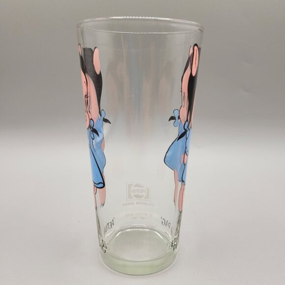 Petunia Pig 1970s Pepsi Collectors Series Drinking Glass Warner Bros - Picture 5 of 9